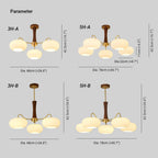 Luksusowa lampa sufitowa w stylu mid-century z mosiądzu i szkła