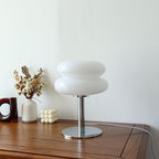 Retro włoska miękka szklana LED lampa stołowa zapewniająca spokojną i relaksującą atmosferę