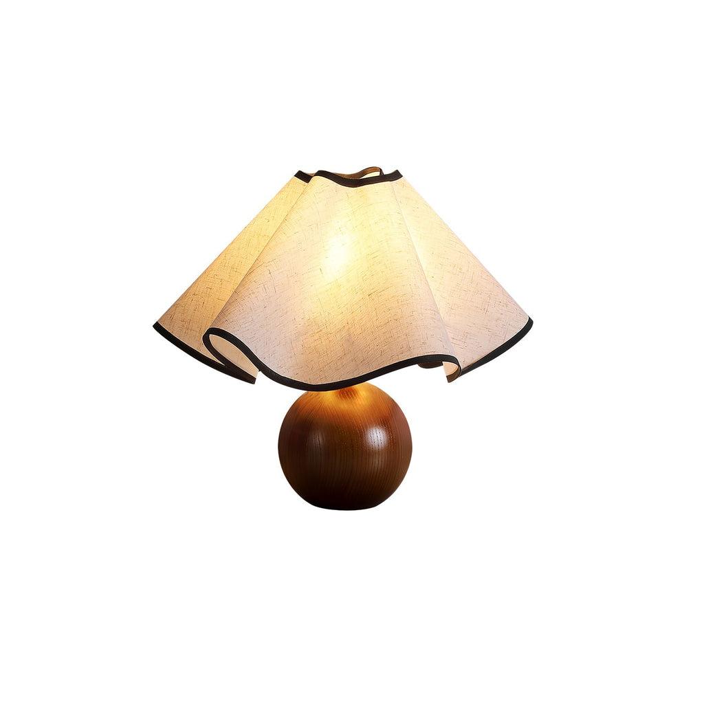 Rzeźbiarska, falista lampa stołowa do wnętrz