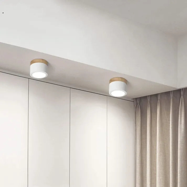 Smukła cylindryczna lampa sufitowa LED punktowa