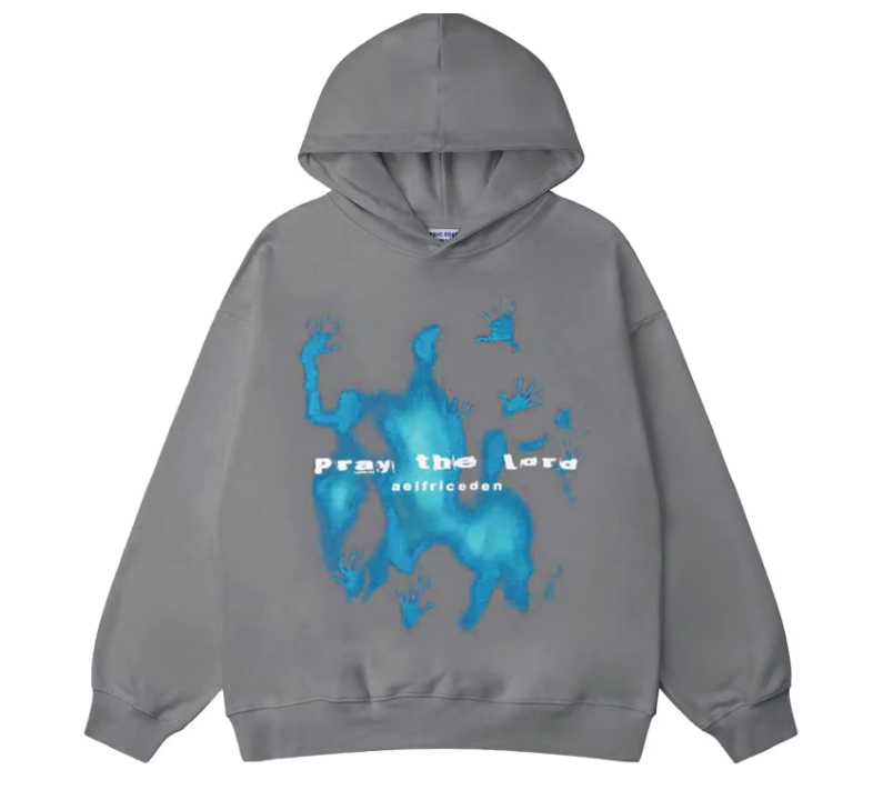 Bluza Z Kapturem Oversize Unisex Z Nadrukiem Luźny Krój Na Co Dzień