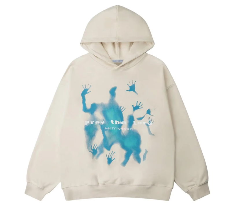 Bluza Z Kapturem Oversize Unisex Z Nadrukiem Luźny Krój Na Co Dzień