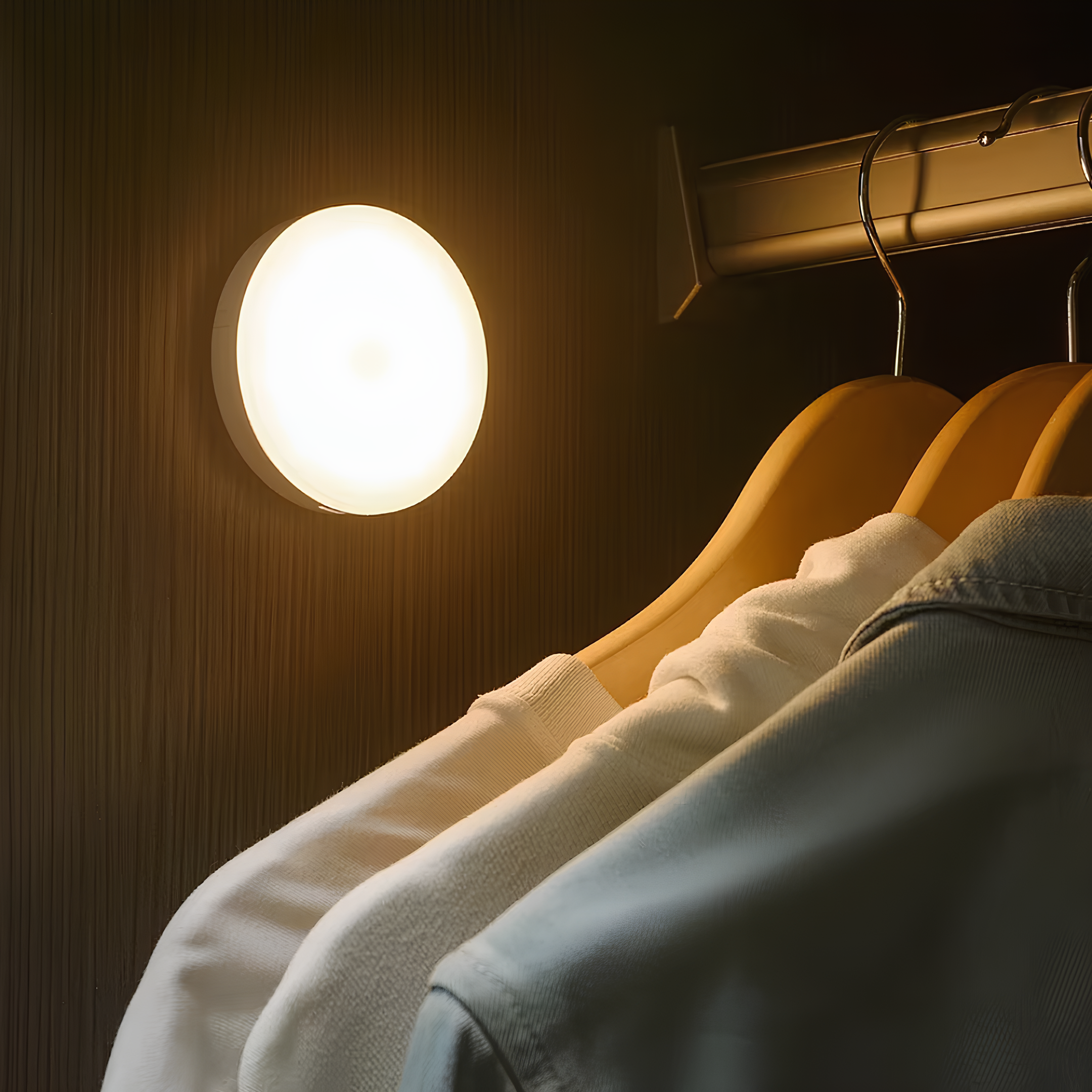 Automatyczna energooszczędna okrągła lampa LED z czujnikiem ruchu