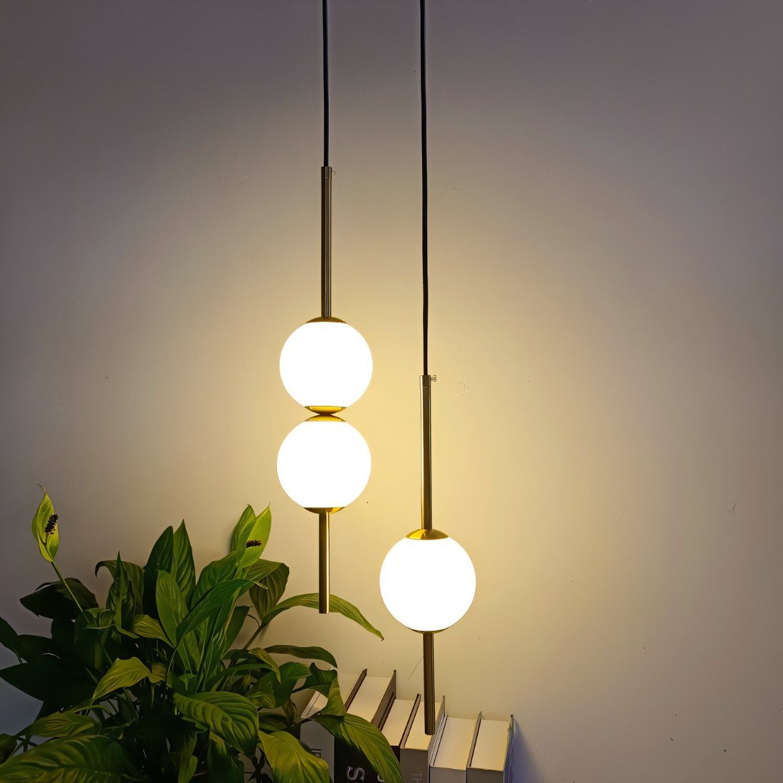 Skandynawska okrągłe szkło lampa wisząca LED do wnętrz nowoczesnych