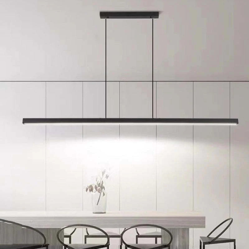 Smukła designerska nowoczesna lampa wisząca LED liniowa – Funkcjonalne oświetlenie liniowe