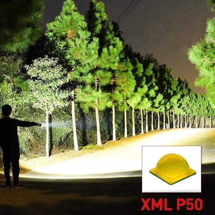 Zaawansowana latarka LED o mocy 90000 lumenów XHP50.2