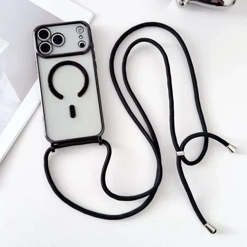 Regulowana smycz do etui na telefon z przezroczystym MagSafe dla iPhone'a