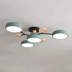 Subtelna geometryczna okrągły lampa sufitowa LED do nowoczesnych pomieszczeń