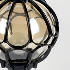 Zewnętrzna lampa w stylu vintage z kulistym kloszem Klasyczna lampa ogrodowa