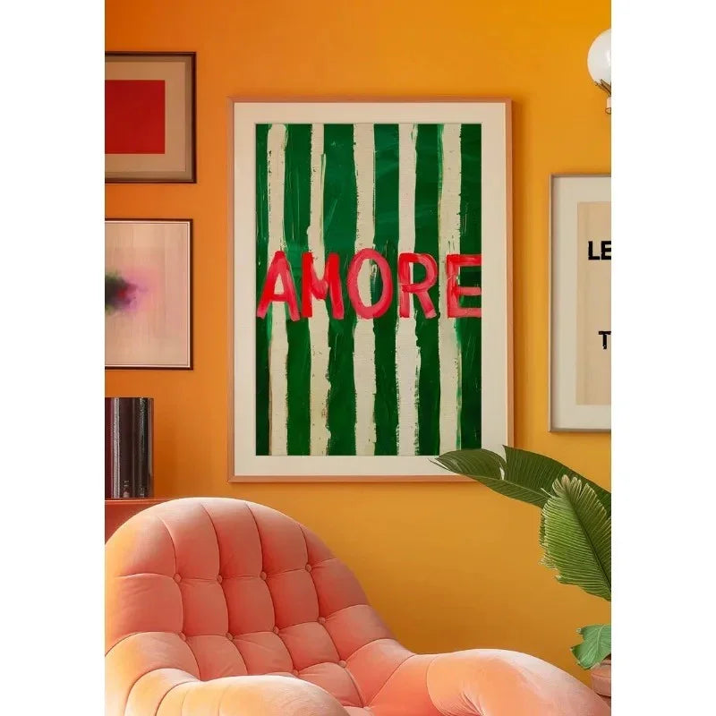 Żywy zielony abstrakcyjny obraz na ścianę