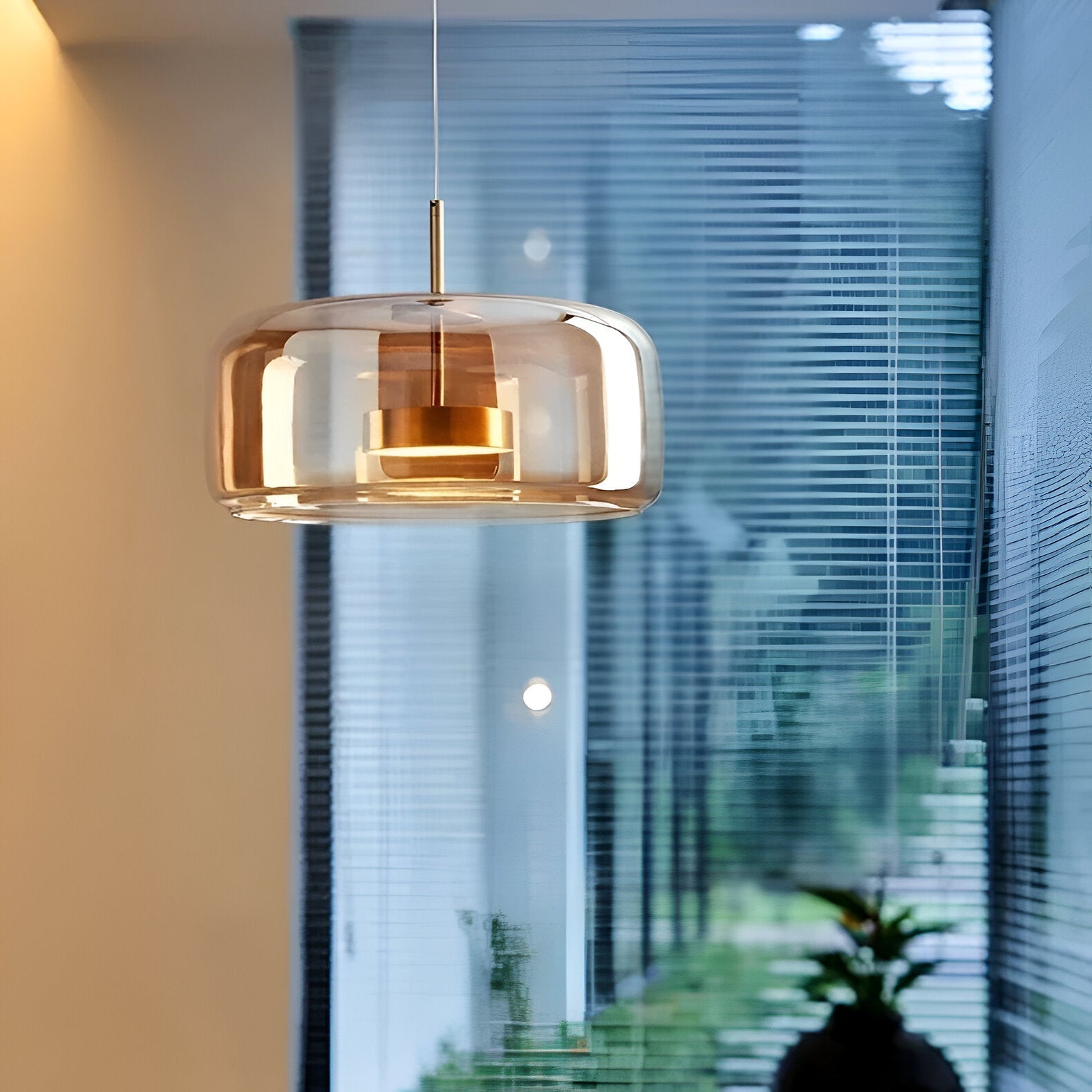 Stylowa lampa wisząca LED w stylu retro z połowy wieku