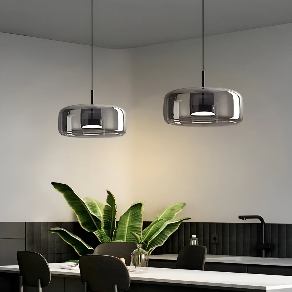 Lampa sufitowa wisząca LED retro z połowy wieku model