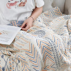 Przytulny niezwykle miękki dwustronny koc bawełniany