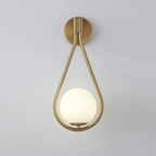 Nowoczesna lampa ścienna z kulą szklaną