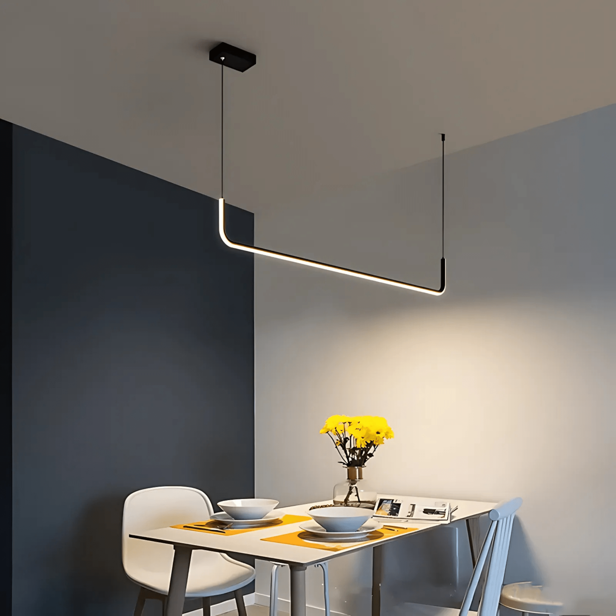 Nowoczesna wisząca lampa LED do wnętrz domowych