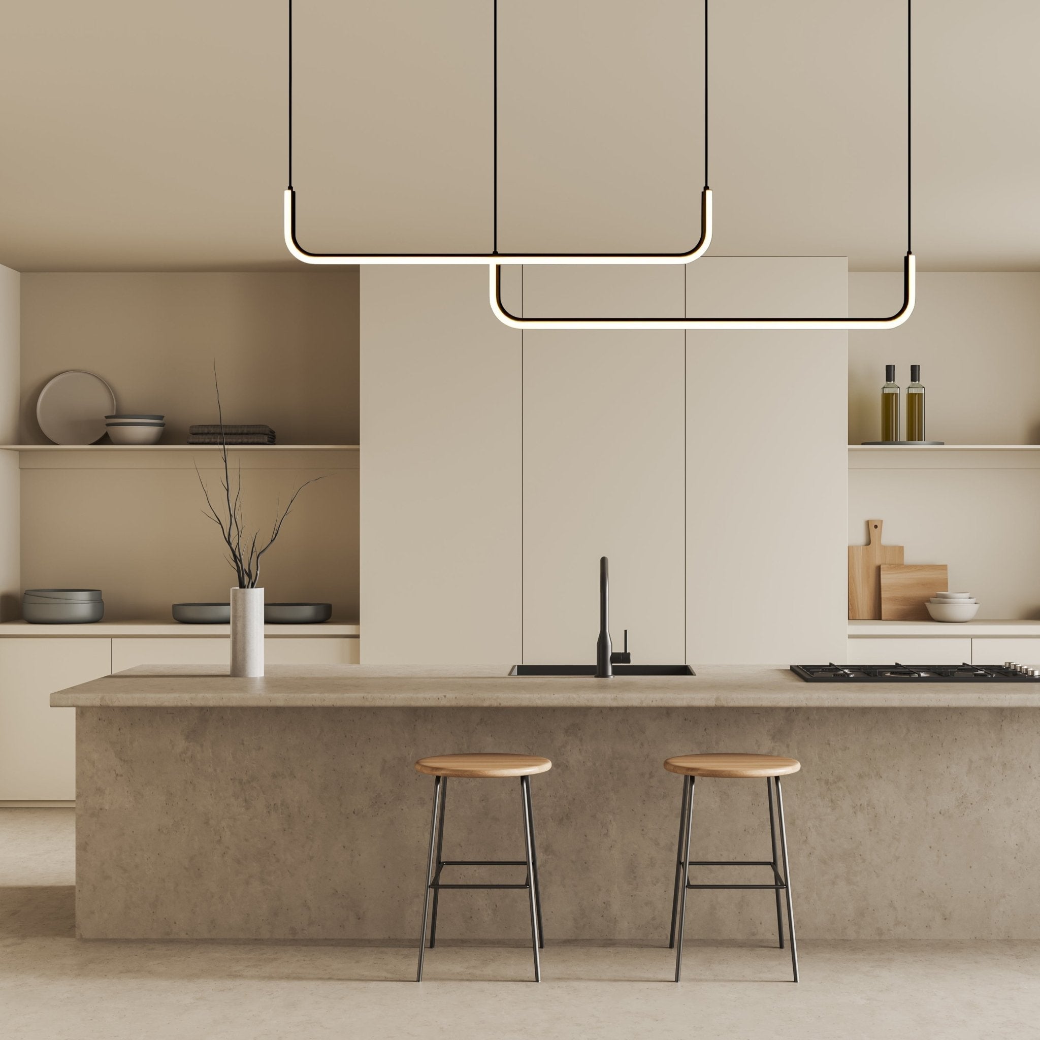 Nowoczesna wisząca lampa LED do wnętrz domowych