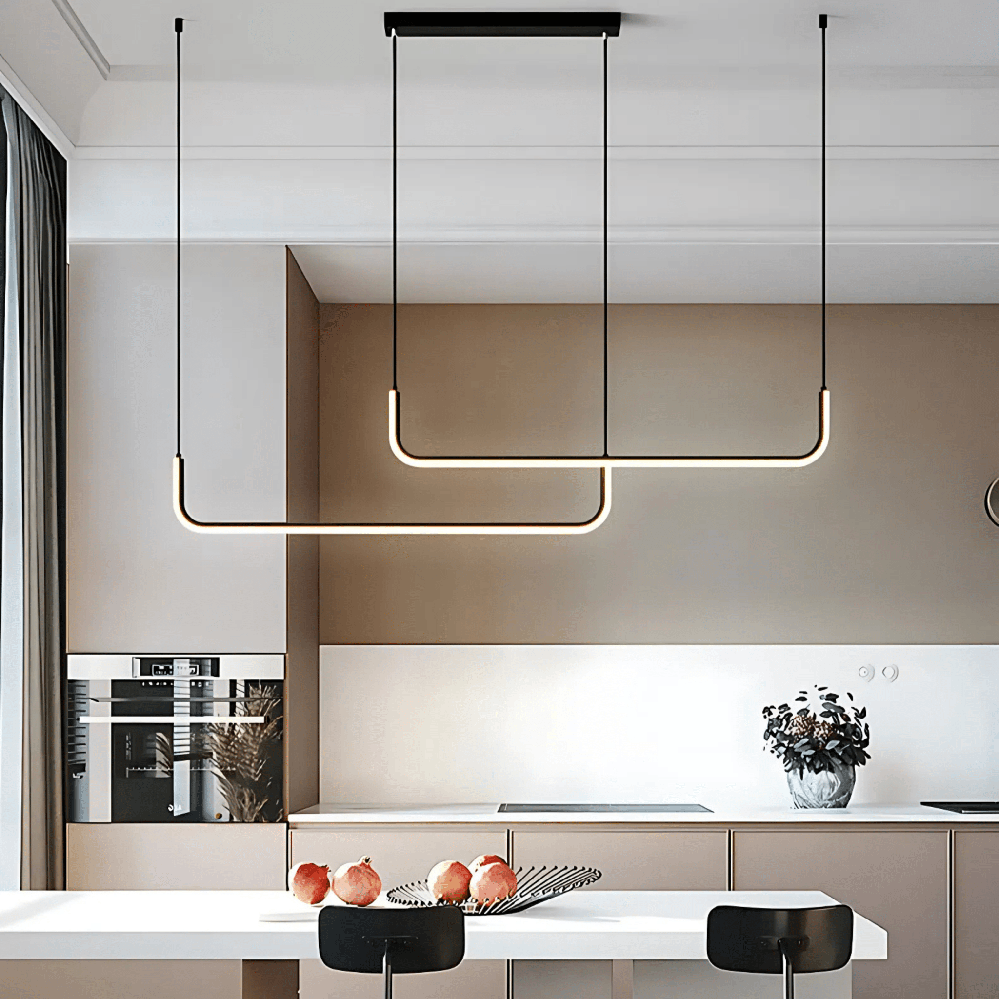 Nowoczesna wisząca lampa LED do wnętrz domowych