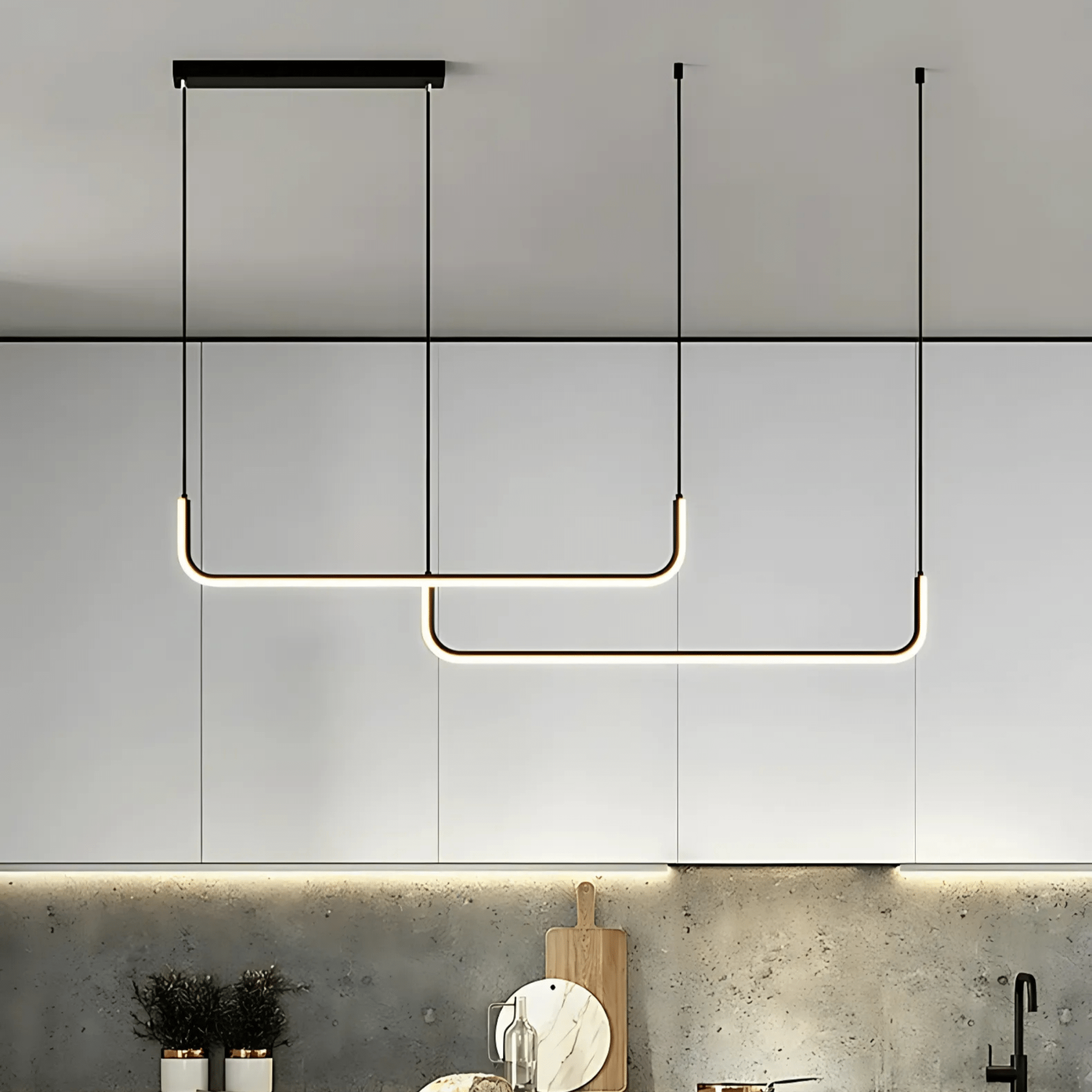 Nowoczesna wisząca lampa LED do wnętrz domowych
