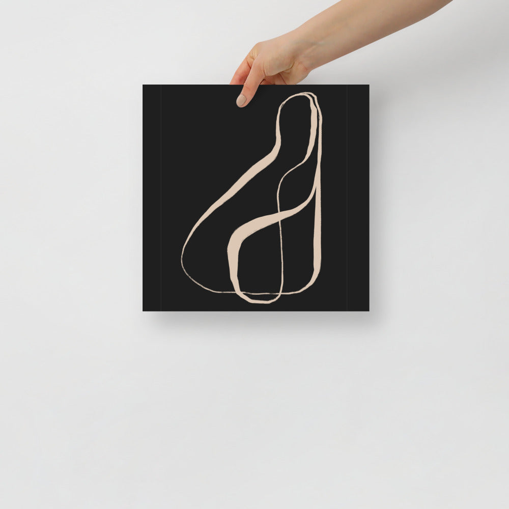 Minimalistyczny obraz na ścianę typografia kaligrafia