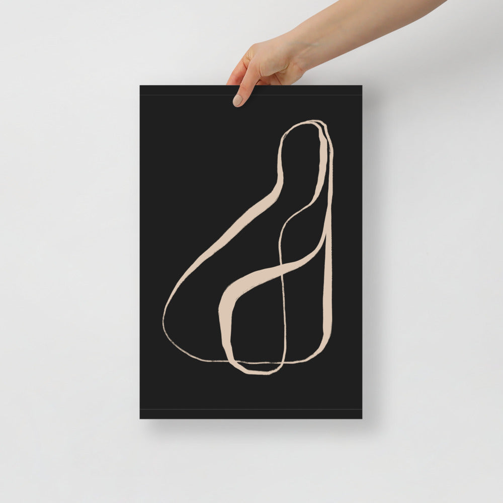 Minimalistyczny obraz na ścianę typografia kaligrafia