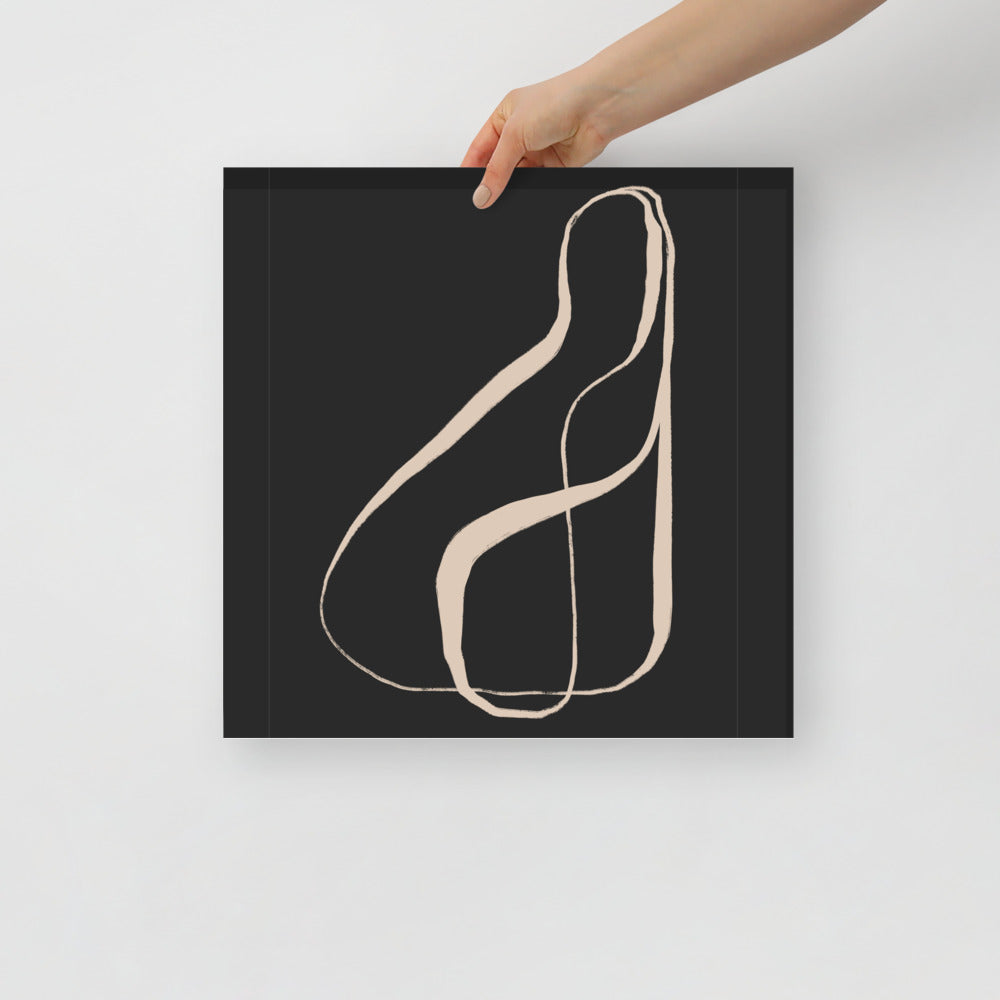 Minimalistyczny obraz na ścianę typografia kaligrafia