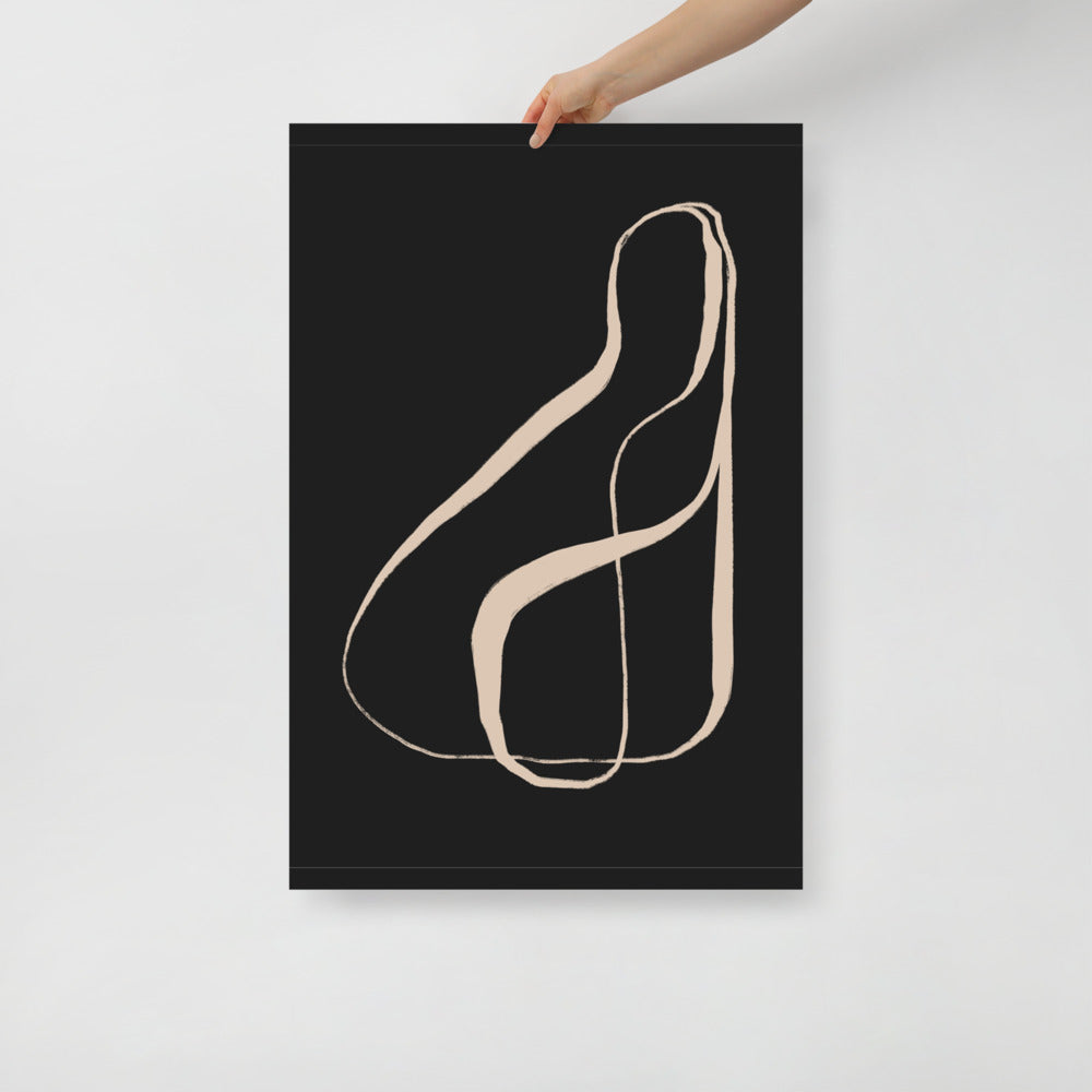 Minimalistyczny obraz na ścianę typografia kaligrafia