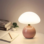 Elegancka minimalistyczna retro lampa grzybowa stołowa