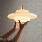Nowoczesna Biała Szklana Lampa Wisząca