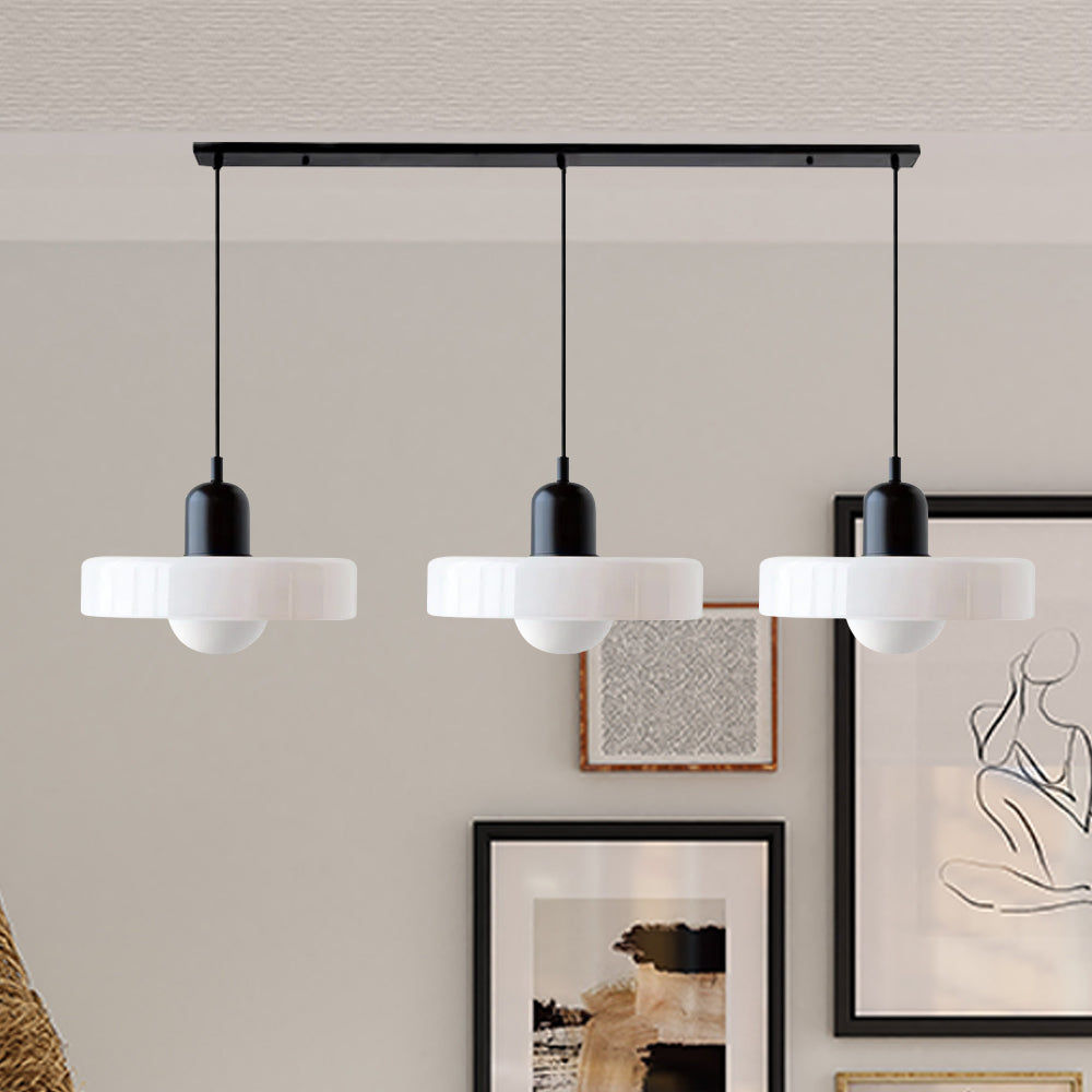 Nowoczesna Lampa Wisząca – Regulowana Lampa Sufitowa z 3 Szklanymi Kloszami