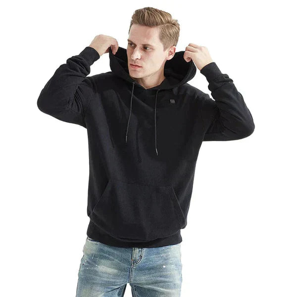 Ogrzewana bluza z kapturem unisex na zewnątrz