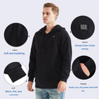 Ogrzewana bluza z kapturem unisex na zewnątrz