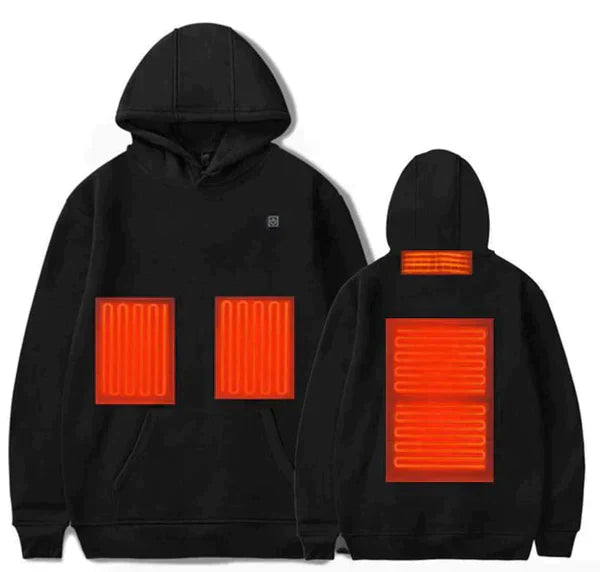 Ogrzewana bluza z kapturem unisex na zewnątrz