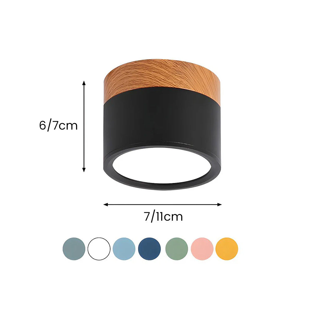 Nowoczesna lampa sufitowa LED cylindryczna typu plafon
