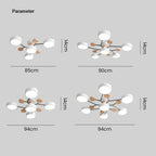 Subtelna geometryczna okrągły lampa sufitowa LED do nowoczesnych pomieszczeń