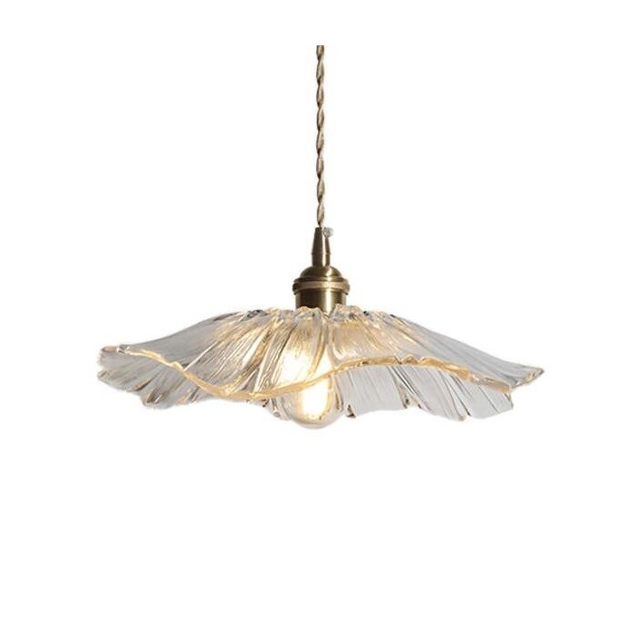 Rzeźbiarska lampa wisząca z kwiatowym wzorem