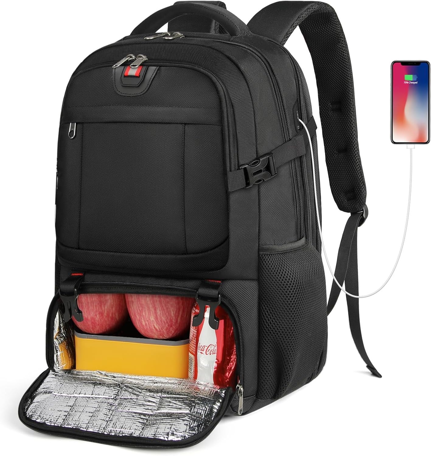 Inteligentny plecak podróżny z przegrodami na laptopa i lunch
