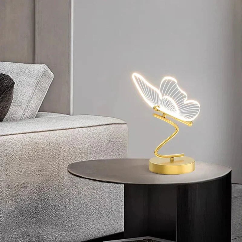Modna elegancka lampka przenośna LED Butterfly