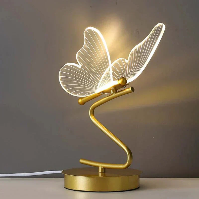 Modna elegancka lampka przenośna LED Butterfly
