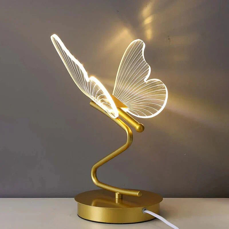 Modna elegancka lampka przenośna LED Butterfly