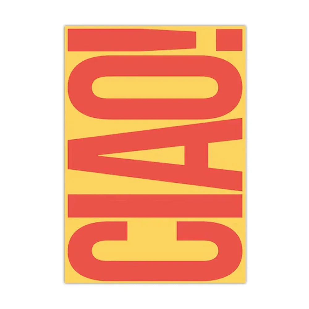 Stylowy obraz na ścianę Ciao typografia dekor