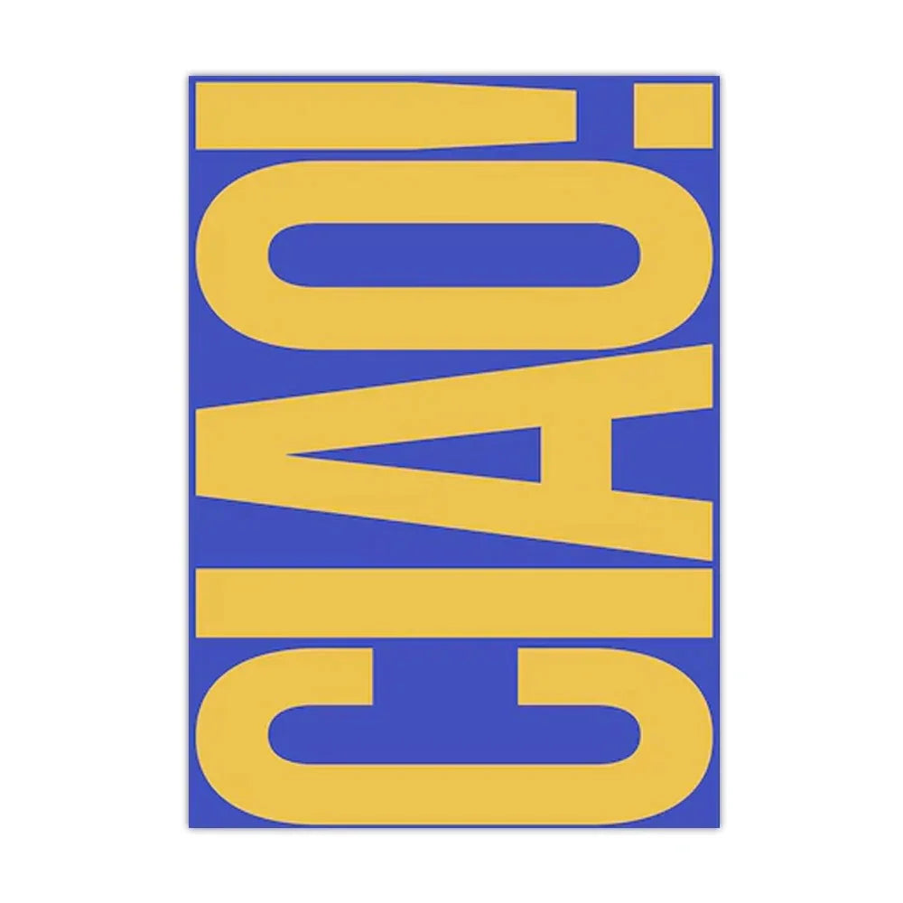 Stylowy obraz na ścianę Ciao typografia dekor