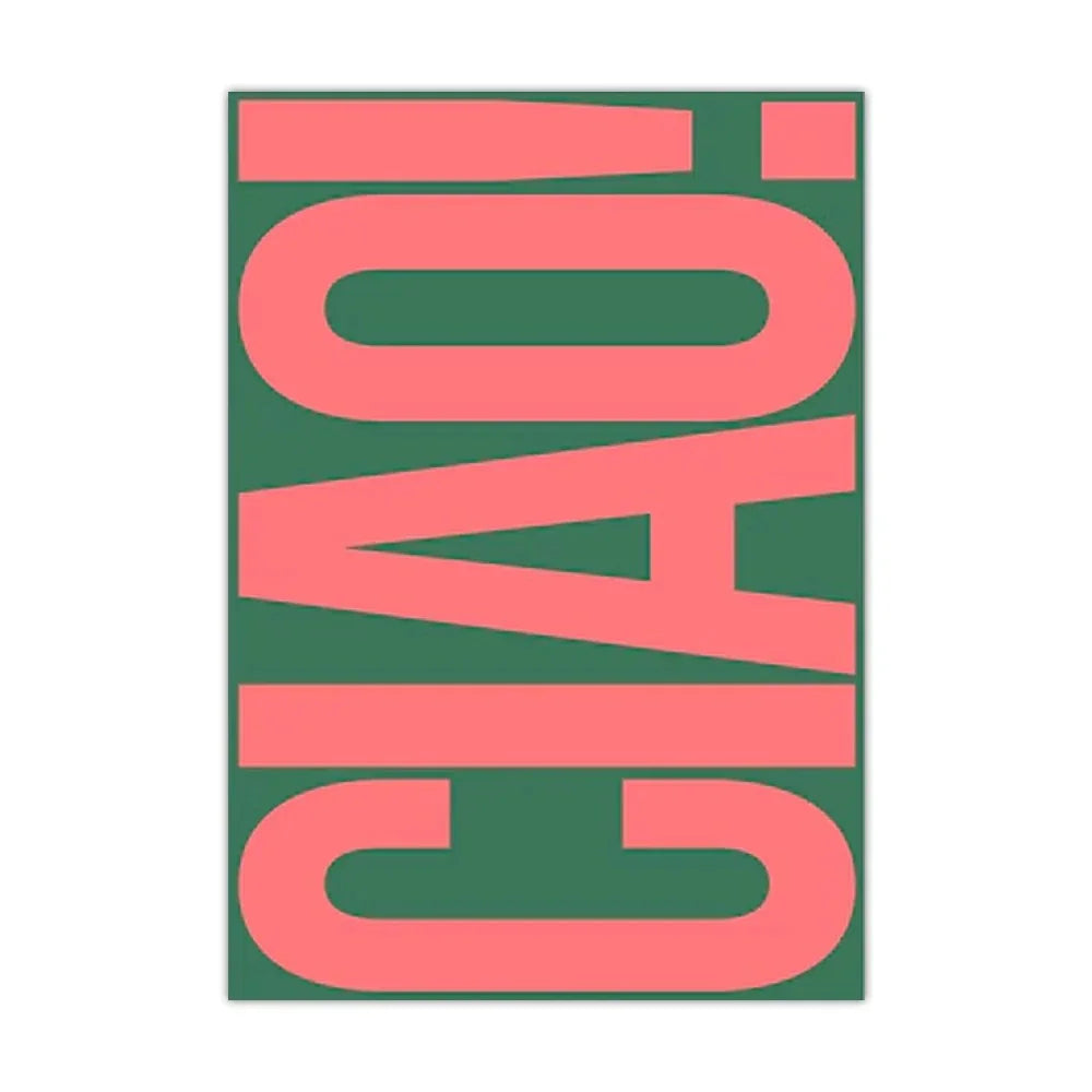 Stylowy obraz na ścianę Ciao typografia dekor