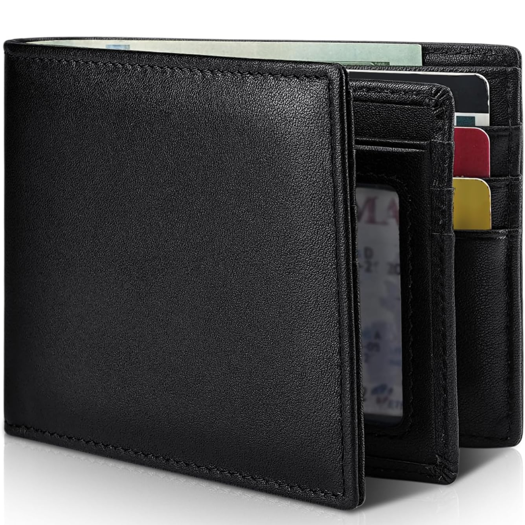 Stylowy składany portfel skórzany z ochroną RFID