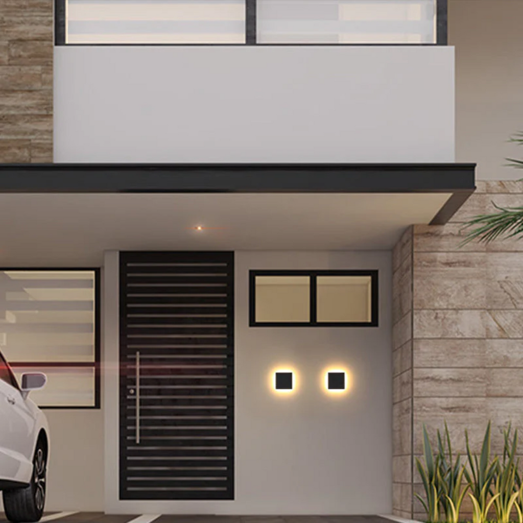 Elegancka minimalistyczna lampa ścienna LED do oświetlenia zewnętrznego
