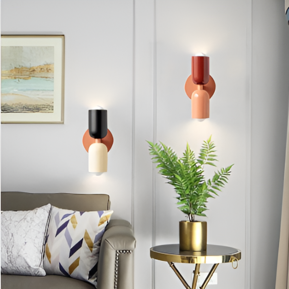 Nowoczesna nordycka lampa ścienna LED z podwójnym oświetleniem