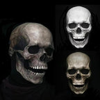 Realistyczna maska czaszki z ruchomą szczęką do cosplayu i Halloween
