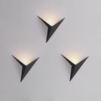 Artystyczna smukła trigon lampa ścienna