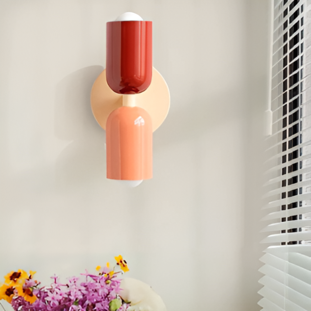 Nowoczesna nordycka lampa ścienna LED z podwójnym oświetleniem