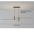 Minimalistyczna Regulowana Lampa Wisząca LED Liniowa
