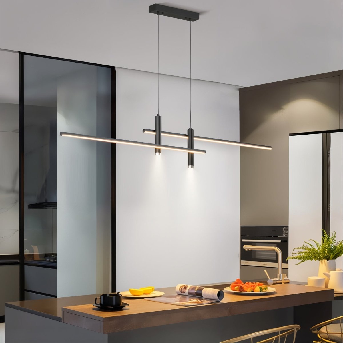 Minimalistyczna Regulowana Lampa Wisząca LED Liniowa